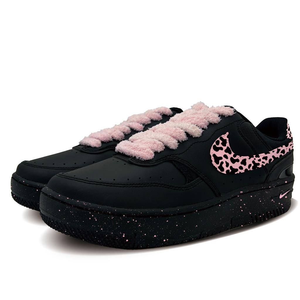 Nike Gamma Force Pink Spot Synthetic Leather Abrasion Resistant Abrasion Resistant Low Top Skateboard Shoes Unisex Pink HQ1674-001(Team1081-)