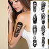 12pcs Temporary Tattoo  waterproof long-lasting body stickers Native American Chief Tattoo Fantasy Woman Tattoo Wizard Tattoo