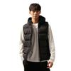 Colete Acolchoado Impermeável CK Sports com Bordado de Penas de Pato e Capuz Masculino Preto Espacial GMF4O502
