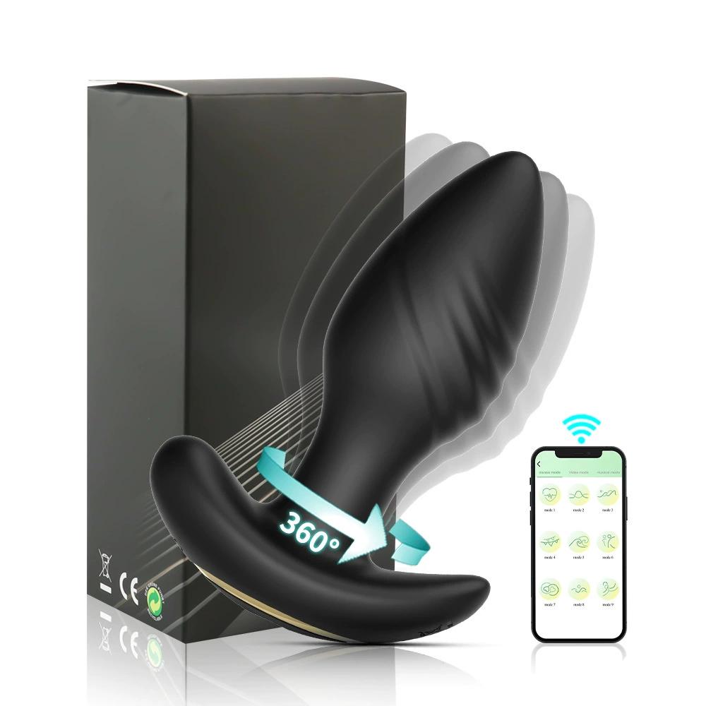 Adult Sex Toys For Men Prostate Massager With Remote Control, Rotating Vibrator Adult Toys Anal Plug Vibrating With 9 Rotating 9 Vibrating Modes