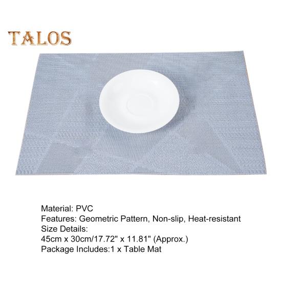 Table Placemat Reusable Heat-resistant Portable Durable Geometric Print Bowl Mat for Home