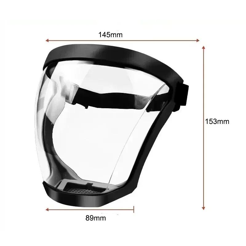Cycling Transparent Goggles Facial Protective Mask Cycling Full Face Protective Mask Anti-Fog Windproof Mask Cycling Supplies