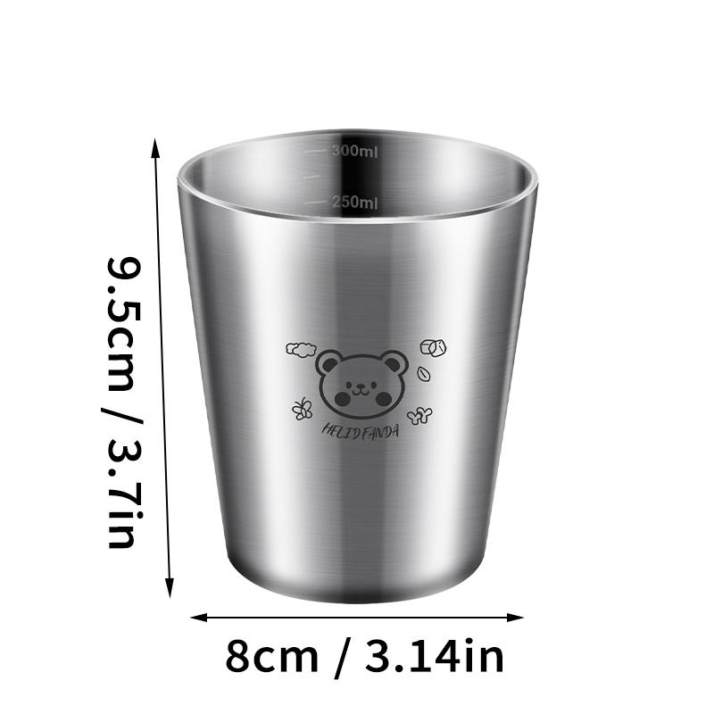 Tasse à bière à double paroi Acier inoxydable 304 Mug à vin Bureau Maison Anti-brûlure Tasses à lait et à café Bar Verrerie 180ml/300ml