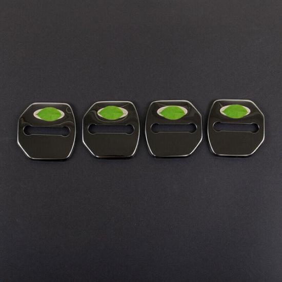 For Ford Edge 2015- Steel Black Titanium Door Lock Buckle Protection Trim 4X