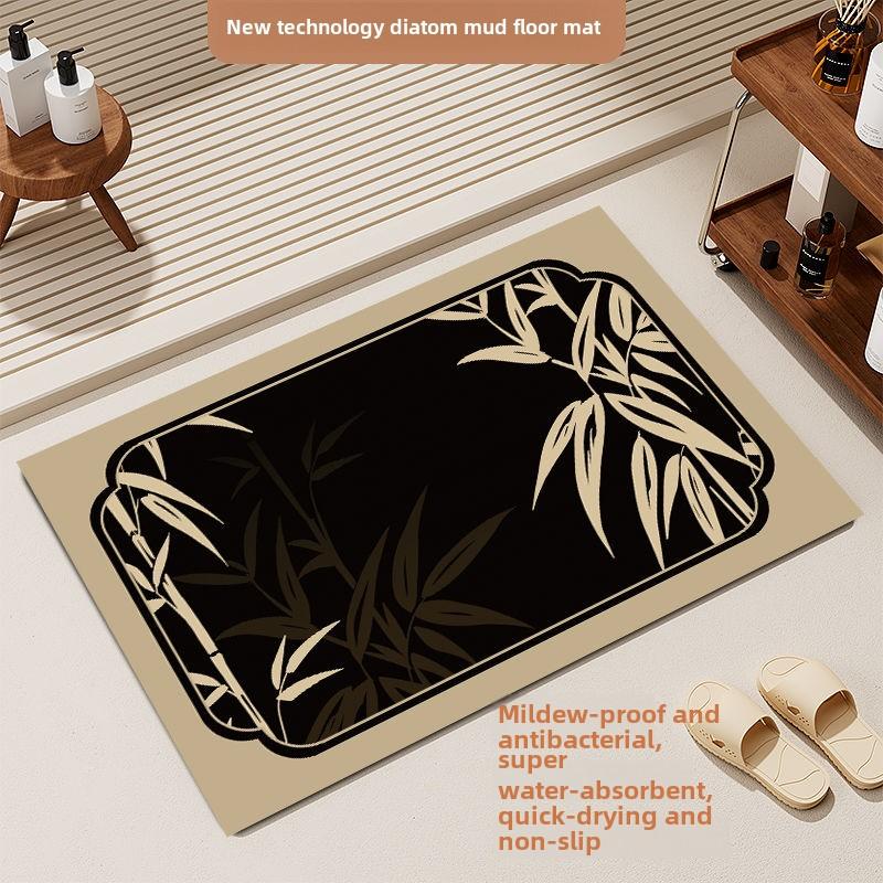 Simple Diatomaceous Earth Bathroom Mat, Absorbent, Quick Drying, Anti Slip, Dust Removal, and Anti Fouling