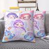 Kpop Style Throw Pillow Decorative Cushion Cute Chibi Anime Girl Pajama Snack Print Polyester Pillow For Sofa Bedroom Fans Home Decor