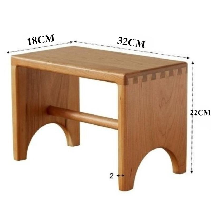 

Removable Small Stool Cherry Wood Shoe Changing Stool Portable Mini Low Stools Children Living Rooms Furniture Accessories