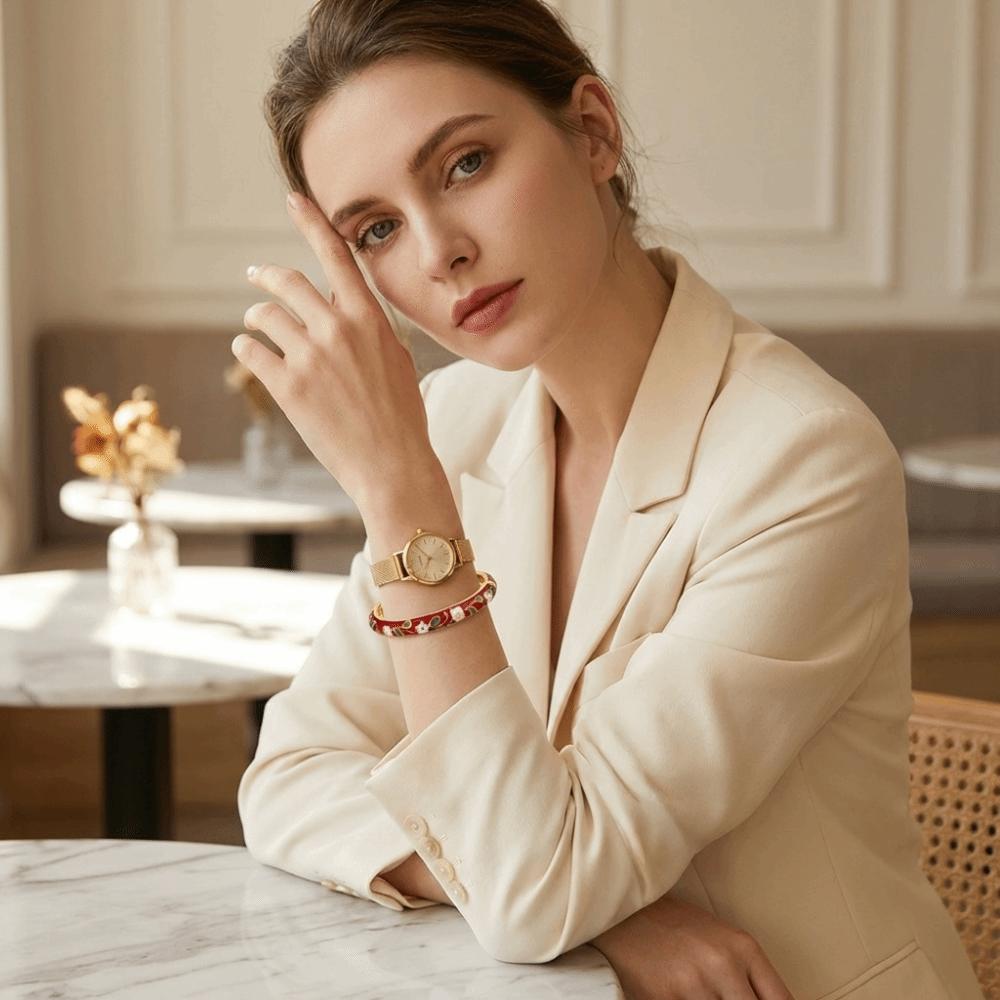 Floral Motifs Cloisonne Bangle Zinc Zinc Zinc Alloy Dropped Glaze Bracelet  Party Jewelry