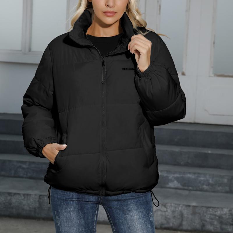 Plus Size Women's Warm Jacket Solid Color Loose Top