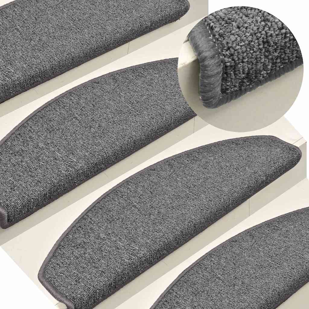 Step Mats 30 Pcs. 65 X 24 X 4 Cm Dark Gray Semi Circular Large
