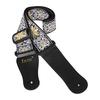 Vintage Blumen Streifen Bohemia Stil Nylon Gitarrengurt mit gewebten Stickereien Stoffe für Gitarre