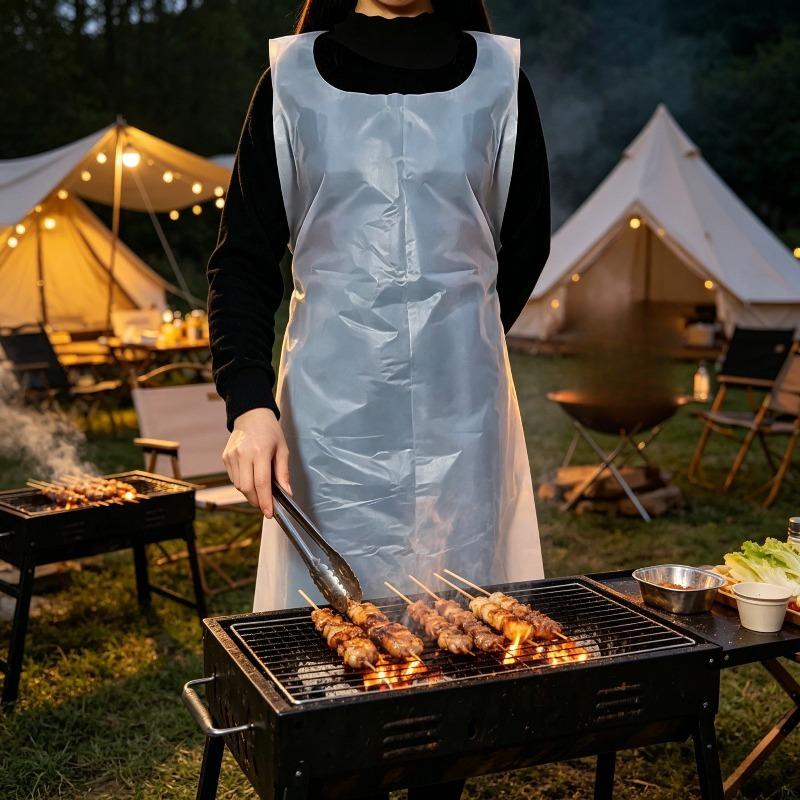 10-80PCS Disposable Plastic Apron Waterproof Oil Proof for Painting Picnic Party Medical Use Adults Kids Art Craft Cooking