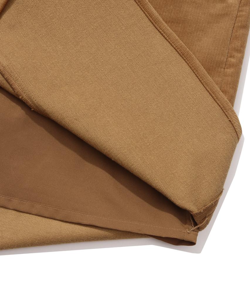 Covernat Woman Corduroy Midi Skirt Camel
