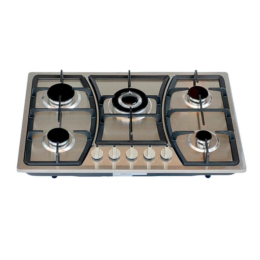 New Embedded Five Head Gas Stove Natural Gas Liquefied Gas Stainless Steel Gas Cooker Household Kitchen Cooking Utensils