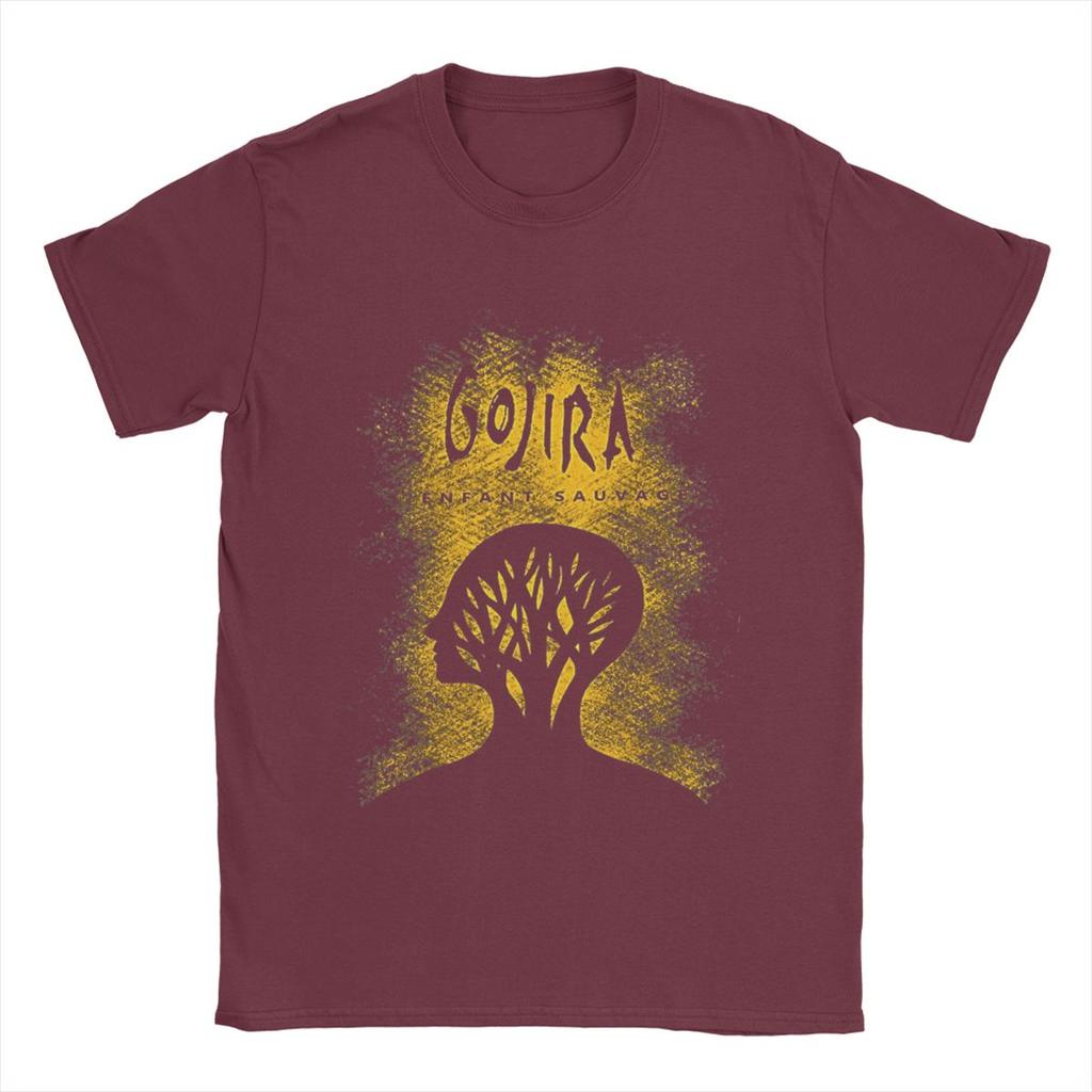 Men's T-Shirt Gojiraed Leisure Cotton Tee Shirt Short Sleeve T Shirts Round Neck Tops Gift Idea