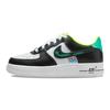 Air Force 1 Graffiti Pelle Resistente all'Abrasione Basse Scarpe da Skateboard per Bambini Nero Verde Adolescenti DX3349-100