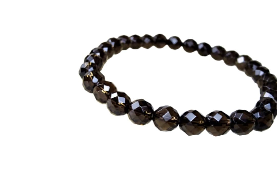 

Smoky Quartz Bracelet for Men and Women stone for warding off evil spirits and calming Natural AAA grade size approximately 17cm size for [Guardian