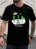 Black Alien Moon Party Graphic T-shirt - Short Sleeve