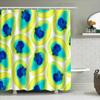 Watercolor Blue Green Abstract Shower Curtain Botanical Nature Spa Bathroom Decor Modern Farmhouse Teal Turquoise Backdrop