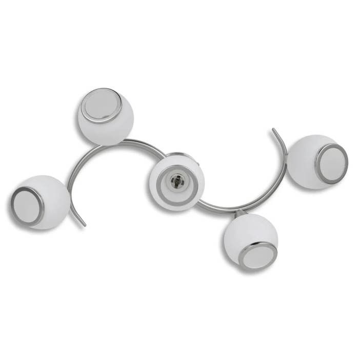 Ceiling Light with Glass Shade 5 E14 Bulbs 240987