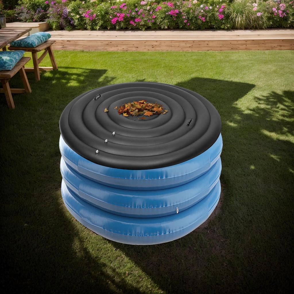 Inflatable Hot Tub Cover 3 sizes adjustable Thermal Spa Pool Lid Energy Saving Outdoor Windproof Rain Overflow Thermal Cover