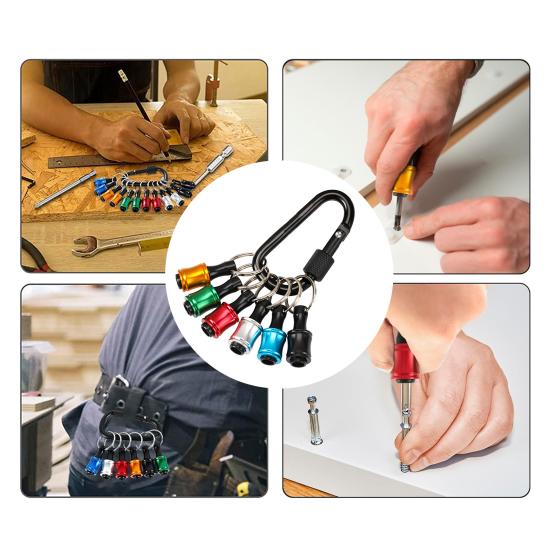 Socket Drill Bit Holder Strong Load-bearing Portable Simple Installation Universal 1/4inch Hex Shank Socket Screwdriver Drill Bit Holder