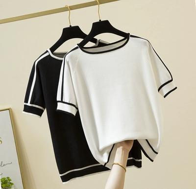 Women's Summer Thin Loose Short-sleeved Top Round Neck Breathable T-shirt