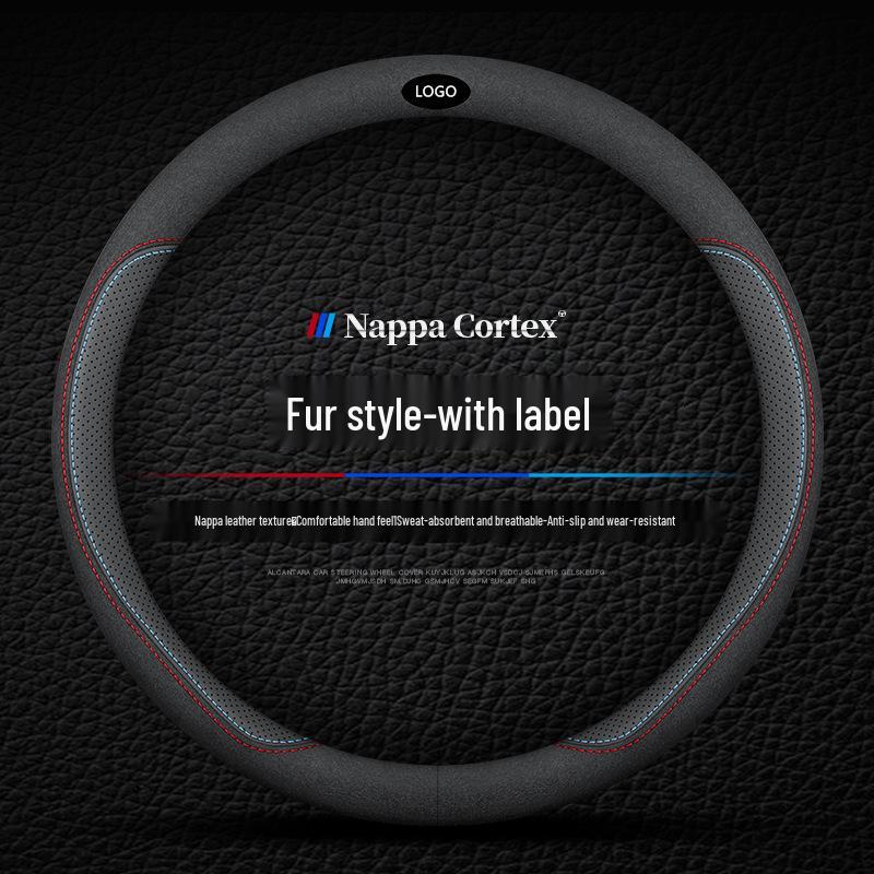 Leather Steering Wheel Cover for Tucson, IX35, IX25, Sonata, Elantra, Reina, Lingdong - All-Season Fit