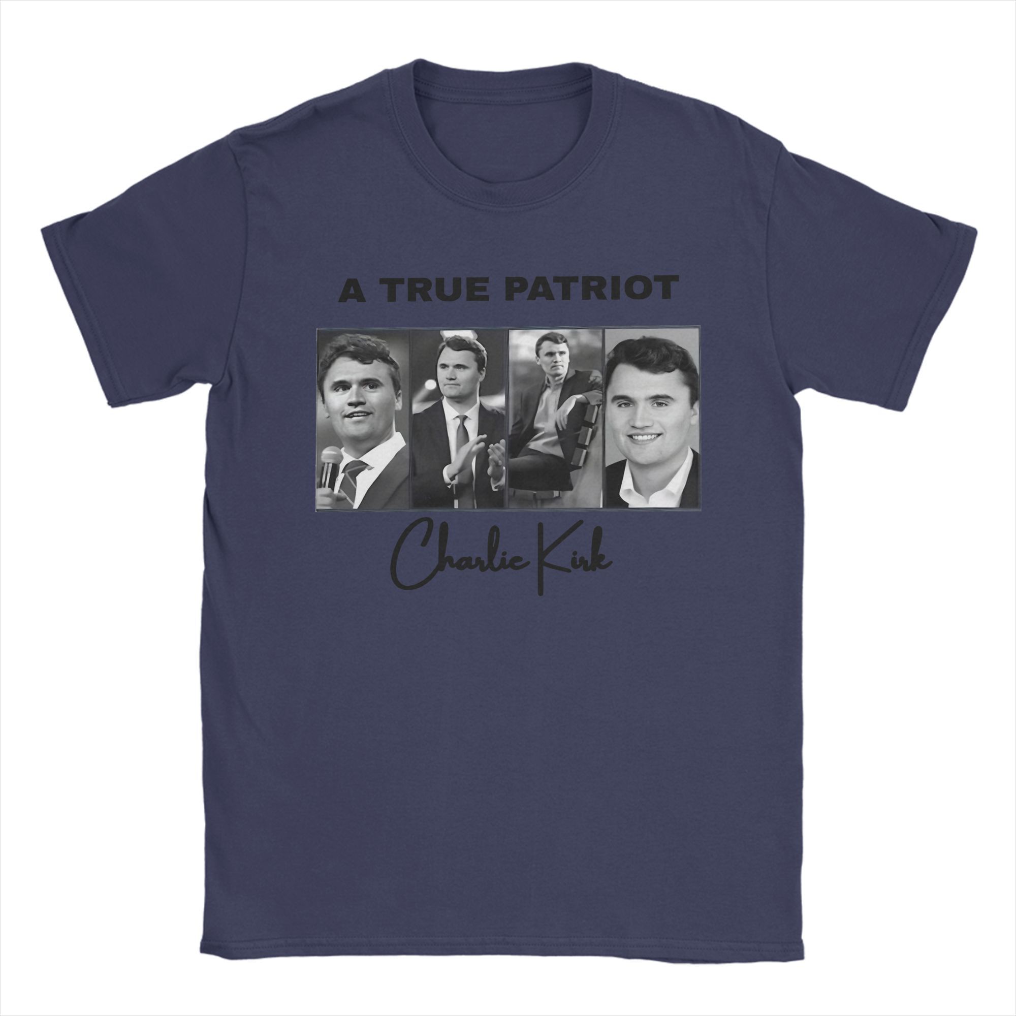 

A True Patriot Charlie Kirk T-Shirt for Men Funny Pure Cotton Tee Shirt Crew Neck Short Sleeve T Shirt Plus Size Clothing 4XL