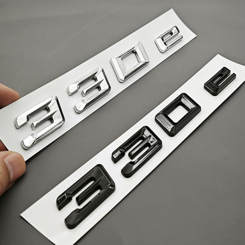 NOVÉ 3D ABS Chrom Černé Auto Písmena Logo 330e Zadní Kufr Znak Odznaky Samolepky Pro BMW 330e G20 G21 F30 F31 Vnější Doplňky