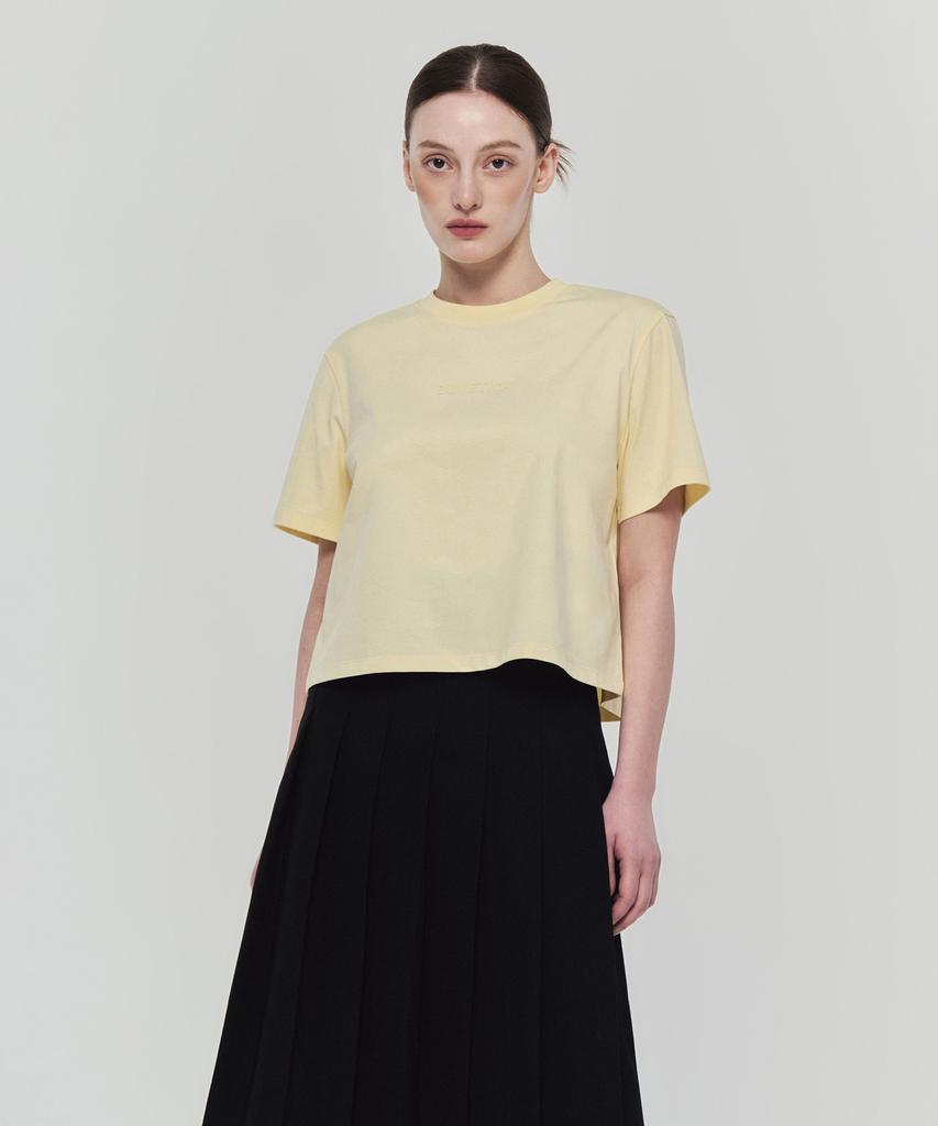 DUVETICA Mirasol Crop (Light Yellow) (Women'S Short Sleeve T-Shirt)