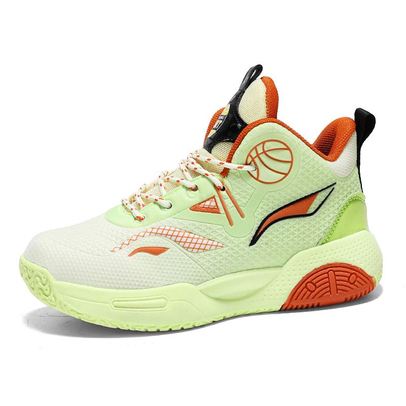 

Autumn / Winter Kid s Basketball Shoes Mesh Breathable Basketball Shoes for Medium and Large Children, Lace-up Sports Shoes 40 зелёный/жёлтый