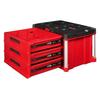 DXYLYX 48-22-8443 Milwaukee Packout 3-Drawer Heavy-Duty Toolbox, 50 lb Capacity, Length: 16.3" x Width: 22.25" x Height: 14.3