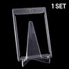 Acrylic Display Holder Transparent Triangle Commemorative Coin Small Photo fram Card Holder Rack Phone Stand Home Decor