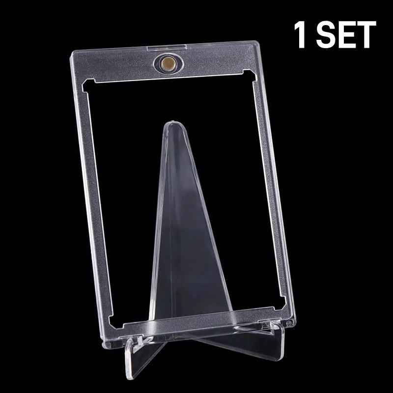 Acrylic Display Holder Transparent Triangle Commemorative Coin Small Photo fram Card Holder Rack Phone Stand Home Decor