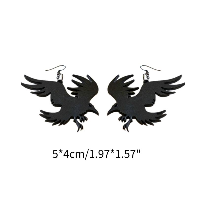 Black Crow Drop Earrings Black Bird Dangle Earrings Ear Jewelry Party Earrings Gift Acrylic Material for Women Girls