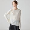 Lekasha 3D Crochet Cashmere Round Neck Long Sleeve Women's Loose Sweater