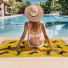 Vintage Horse & Flower Compact Travel Beach Towel Super Absorbent Sand Resistant, Microfiber for Swimming Camping Yoga