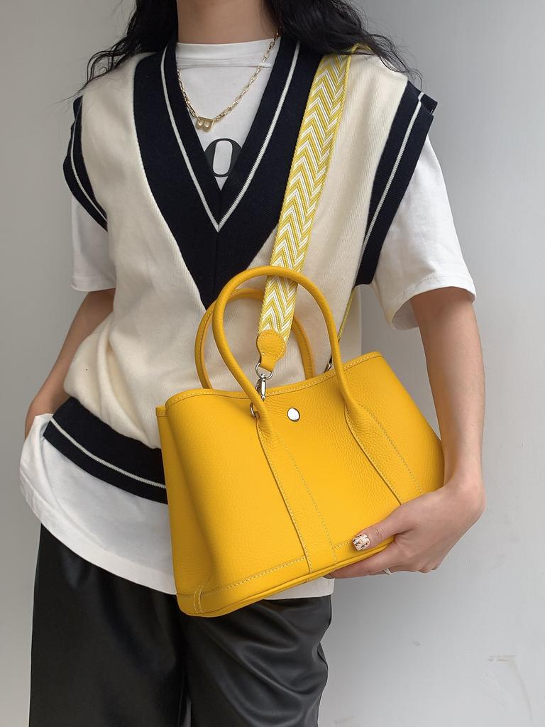 New Leather Garden Bag Fashion First Layer Cowhide Women's Bag Versatile Large Capacity Women's Handbag Pure Leather Tote Bag