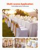 White Stretch Spandex Chair Covers - 30 PCS, Folding Kitchen Chairs Cover, Universal Washable Slipcovers Protector, Removable Chair Seat Covers, for