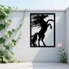 1pc Galloping Horse Metal Wall Art, Dynamic Iron Sculpture Outdoor Garden Decor, Equestrian Gift for Horse Lovers Patio Fence Thanksgiving Christmas