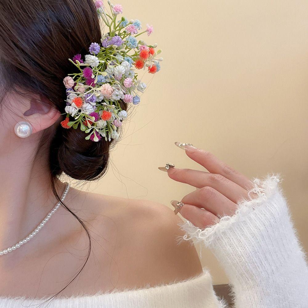 Bohemian Starry Sky Flower Hair Clip Fairy Bride Hair Accessories Vintage Thai Hairpin  Daily