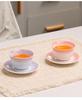 Elegant Crystalline Glaze Ceramic Teacup Set with Coaster - High-Grade Gongfu Tea Brewing & Tasting Cup