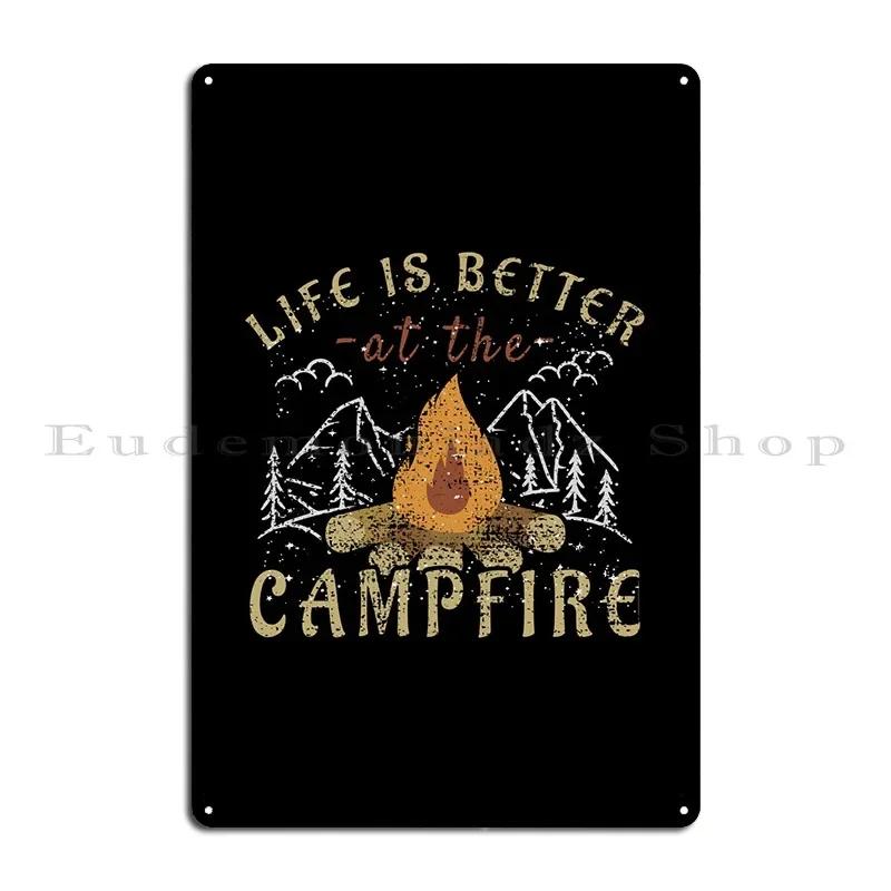 Campire And Camping Metal Sign Printing Bar Club Bar Funny Character Tin Sign Poster 20x30cm(7.8x11.8inch)