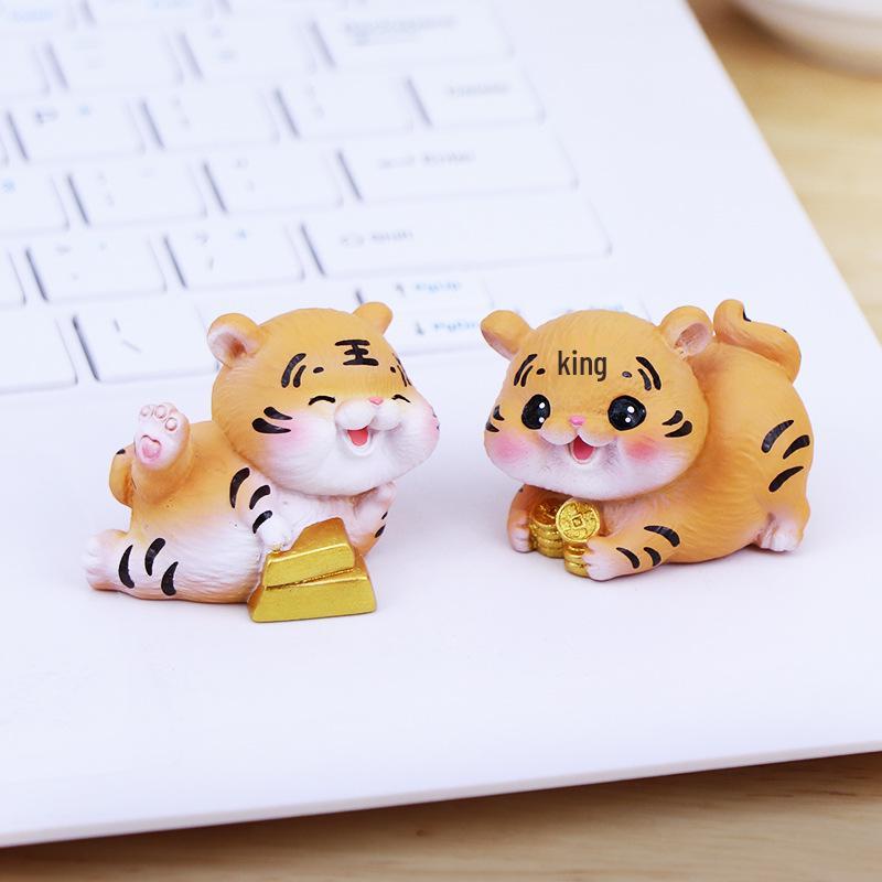 Adorable Mini Tiger Desktop Ornament & Car Interior Decoration