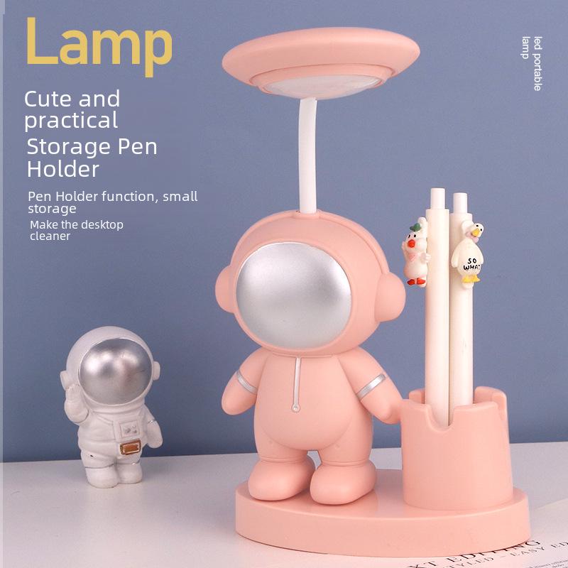 Anpassbare LED Astronauten Schreibtischlampe – Augenfreundliches Nachtlicht für Studenten, Perfekt als Geschenk