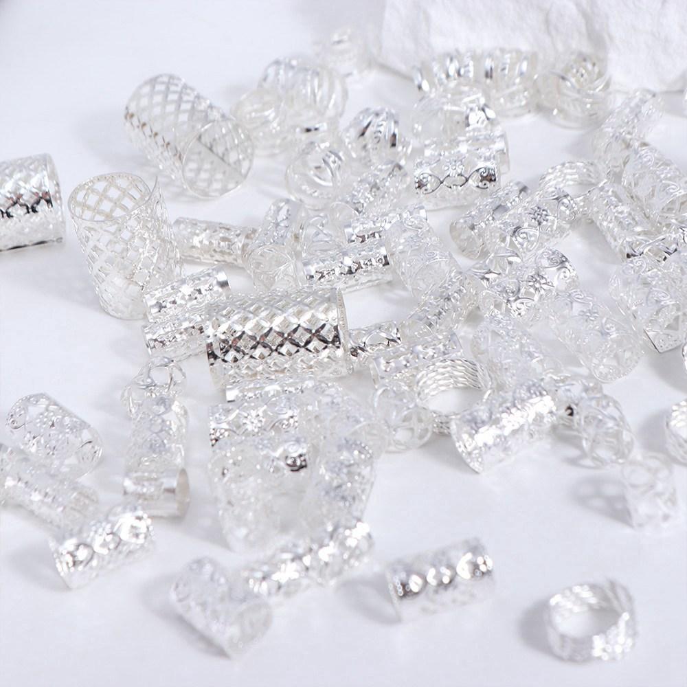 90 STÜCKE Dreadlocks Dreadlocks Perlen Haarflechten Haar Flechtrohre Ausgehöhlter Haarring für Zöpfe