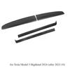 Dashboard Panel for Tesla Model 3 Highland Air Vents White Interior Decorative Shell Cover Sticker Trim Carbon Car Modifications