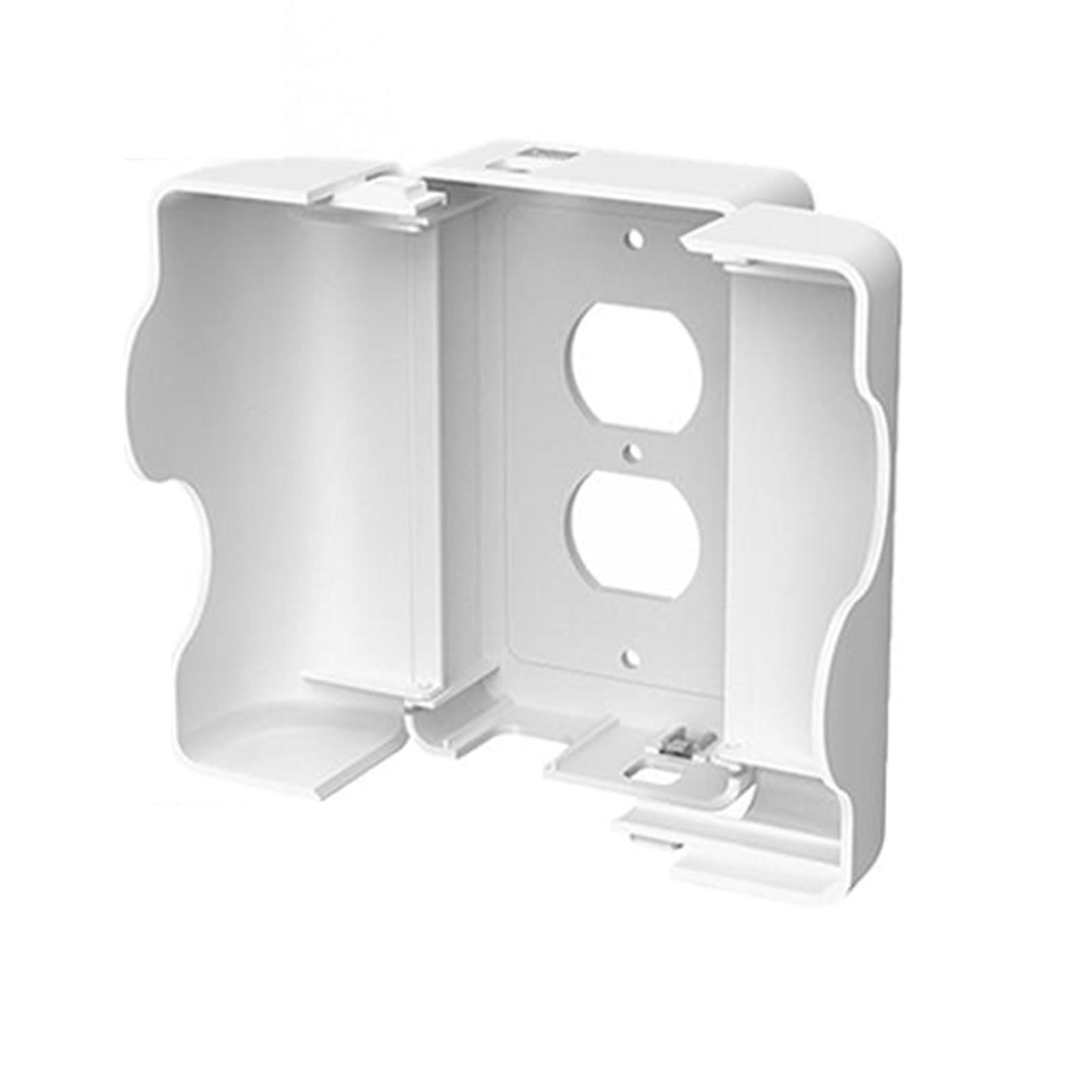 

Детский защитный ящик с двумя дверцами для защиты ребенка Больше внутреннего пространства для больших электрических вилок и адаптеров - Легко установить, легко использовать One Size