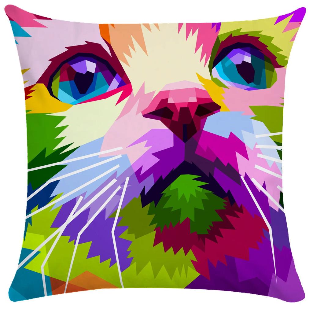 Sofa Bed Upholstery Home Decor Pillow Covers Bedroom Chair Decorative Colorful Animal